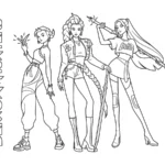 coloriage KPop Demon Hunters à imprimer pour enfant de 7 ans