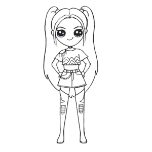 coloriage KPop Demon Hunters en ligne pour enfant