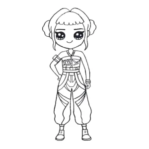 coloriage KPop Demon Hunters en ligne pour enfant