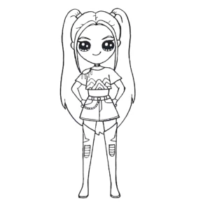 coloriage KPop Demon Hunters pour enfant de 2 ans