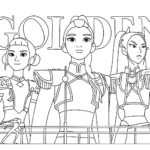 coloriage KPop Demon Hunters a imprimer gratuit