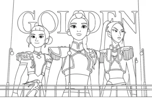 coloriage KPop Demon Hunters a imprimer gratuit