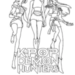 coloriage KPop Demon Hunters a dessiner et imprimer