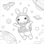 coloriage Lapin Cretin a colorier en ligne gratuitement