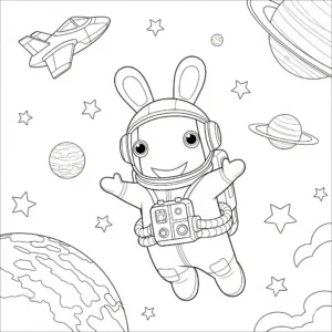coloriage Lapin Cretin a colorier en ligne gratuitement