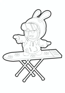 télécharger coloriage Lapin Cretin gratuit