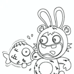 coloriage Lapin Cretin a imprimer