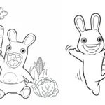 coloriage Lapin Cretin à imprimer pdf gratuit