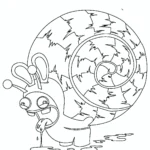 coloriage Lapin Cretin educatif pour enfant
