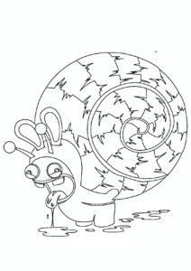 coloriage Lapin Cretin educatif pour enfant