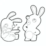 coloriage Lapin Cretin en ligne pour enfant