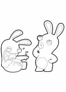 coloriage Lapin Cretin en ligne pour enfant