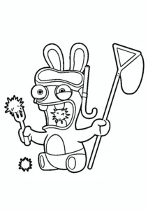 coloriage Lapin Cretin à imprimer gratuitement pdf