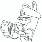 coloriage Lapin Cretin à imprimer gratuitement