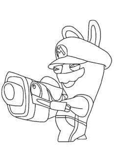 coloriage Lapin Cretin à imprimer gratuitement