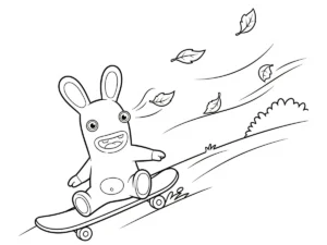 coloriage Lapin Cretin à imprimer pour enfant de 2 ans