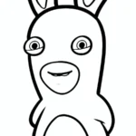 coloriage Lapin Cretin et apprentissage