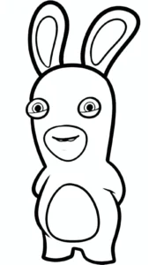 coloriage Lapin Cretin et apprentissage