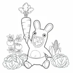 coloriage Lapin Cretin à imprimer pour enfant de 9 ans
