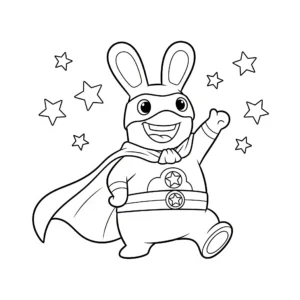 coloriage Lapin Cretin a colorier en ligne