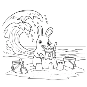 coloriage Lapin Cretin pour enfant de 8 ans