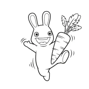 imprimer coloriage Lapin Cretin gratuit