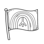 coloriage Le Drapeau de la Paix (Arc en ciel) en ligne pour enfant