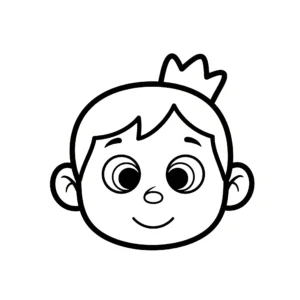coloriage Le visage de Teenieping préféré à imprimer pour enfant de 6 ans