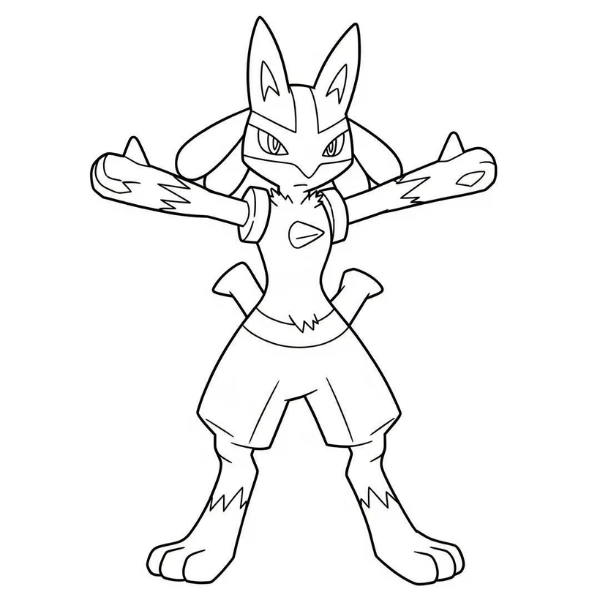 Tranh tô màu Lucario
