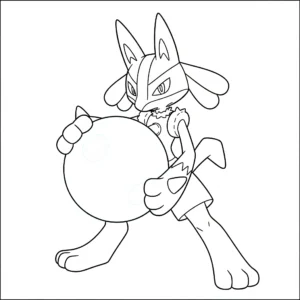 coloriage Lucario pour enfant de 7 ans