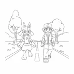 a imprimer coloriage Lucario gratuit