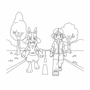 a imprimer coloriage Lucario gratuit