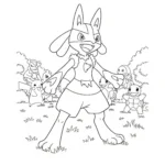 coloriage Lucario à imprimer pdf gratuit