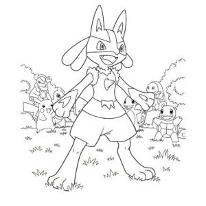 coloriage Lucario à imprimer pdf gratuit