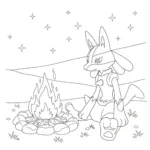 coloriage Lucario gratuit pour enfants