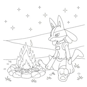 coloriage Lucario gratuit pour enfants