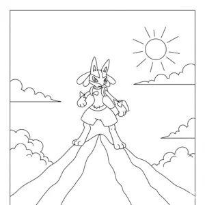 imprimer coloriage Lucario pour enfant