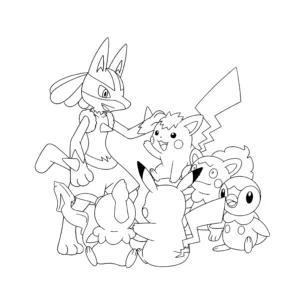 coloriage Lucario à imprimer pdf gratuit
