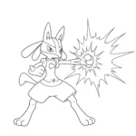 coloriage Lucario pour enfant de 10 ans