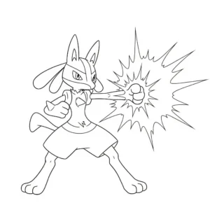 coloriage Lucario pour enfant de 10 ans