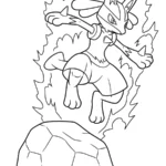 coloriage Lucario et dessin a imprimer
