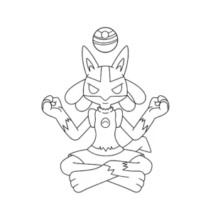 coloriage Lucario pour enfant de 5 ans