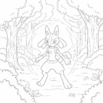 a imprimer coloriage Lucario gratuit