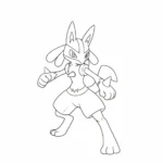 coloriage Lucario et dessin a imprimer