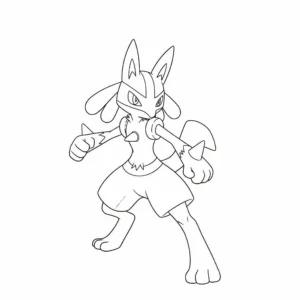 coloriage Lucario et dessin a imprimer