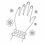 coloriage Mains a colorier en ligne