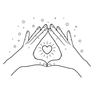 coloriage Mains pour enfant de 2 ans