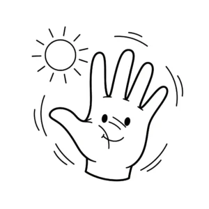 coloriage Mains pour enfant de 7 ans