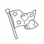 coloriage Mon Petit Drapeau Imaginaire a colorier en ligne gratuitement