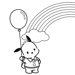 coloriage Pochacco a imprimer pour enfant de 4 ans